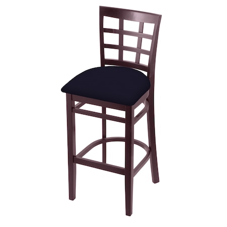 Holland Bar Stool Co 25" Counter Stool, Dark Cherry Finish, Canter Twilight Seat 313025DC002